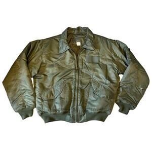 Rothco Green Nylon Military USAF Flyer’s Flight Zip Bomber Jacket Men's L/XL